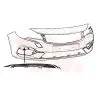 Opel Astra K 2019-2021 Anneau Antibrouillard Droit Chrome