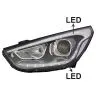 Hyundai IX35 2013-2015 Faro Izquierdo Ajuste Eléctrico Sin Motor Con Intermitente Con Luz Diurna Arriba Abajo LED
