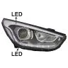 Hyundai IX35 2013-2015 Faro Derecho Regulación Eléctrica Sin Motor Con Intermitente Con Luz Diurna Arriba Abajo LED