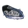 Renault Clio 2005-2008 Scheinwerfer Rechts Elektrische Verstellung + Motor Mit Blinker Mit Kurvenlicht Schwarz H1+H7