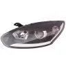 Renault Megane 2014-2016 Zwart/Wit Scheinwerfer Links Elektrische Verstellung + Motor Schwarz Weiß Chrom H7