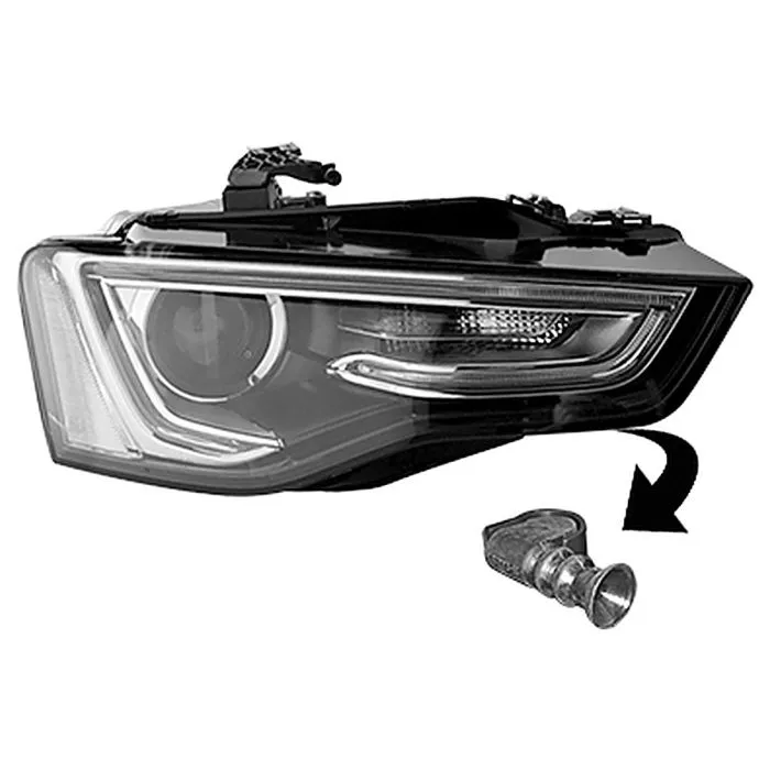 Audi A5 2011-2012 Double Headlight Right with LED Daytime Running Light Xenon
