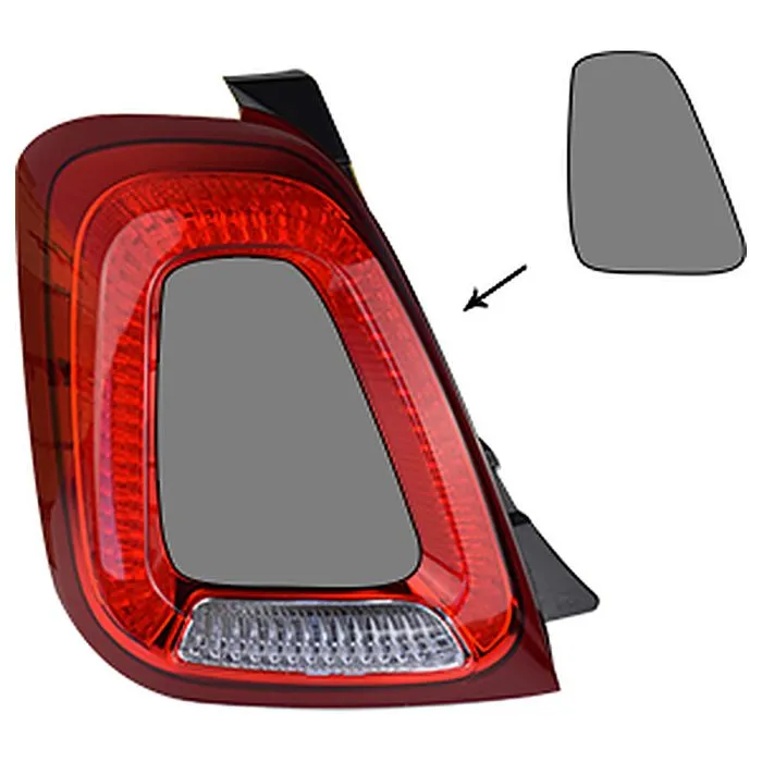 Fiat 500 2015-2024 Achterlicht Links Niet Coupé/Cabrio Sierlijst