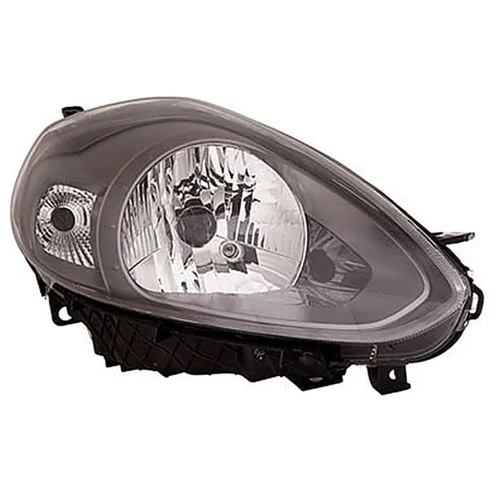 Fiat Punto Evo/Punto 2009+ Faro Destro Regolazione Elettrica + Motore Con Indicatore Nero H4