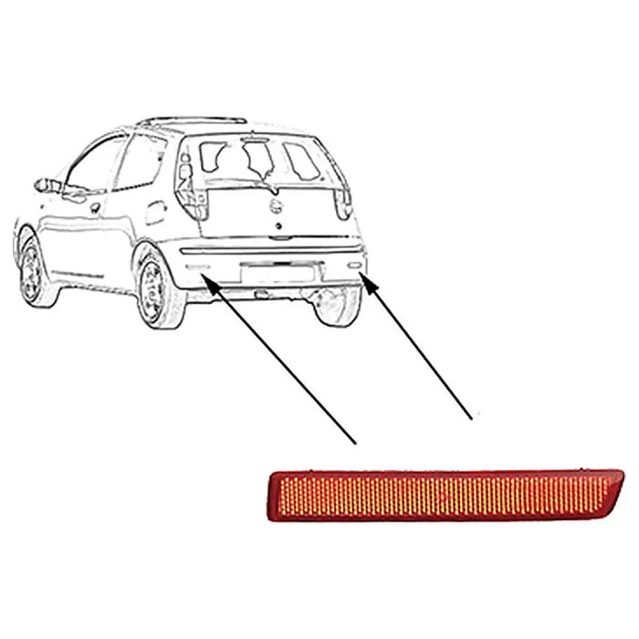 Fiat Croma/Punto 2003-2012 Reflectante Derecho En Parachoques