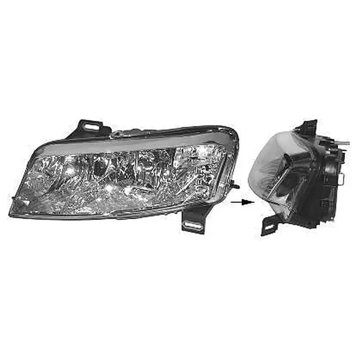Fiat Stilo 2001-2003 Farol Direito Sem Motor Com Pisca 3D H1+H7