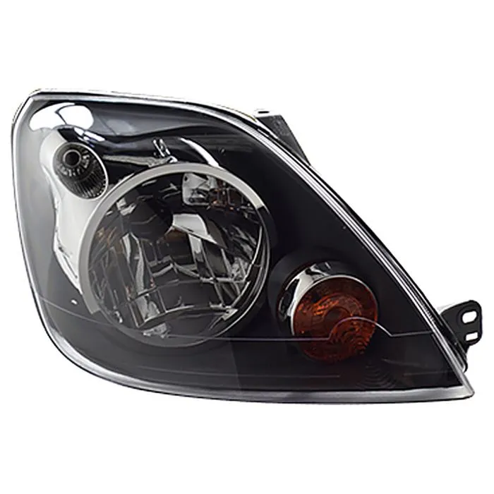 Ford Fiesta 2007-2008 Faro Destro Regolazione Elettrica + Motore Con Indicatore Giallo H4
