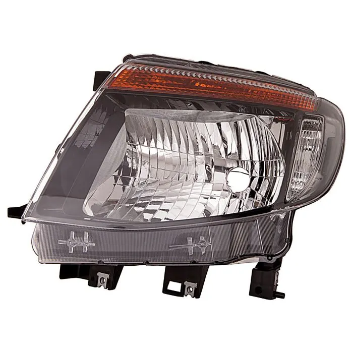 Ford Ranger 2011-2015 Koplamp Rechts Zonder Dagrijlicht Handmatige/Elektrische Regeling Zonder Motor Zwart H4