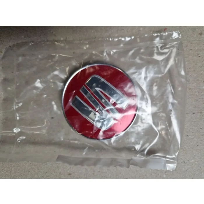Calota Roda Cubo 55 mm Original Seat Vermelho Original