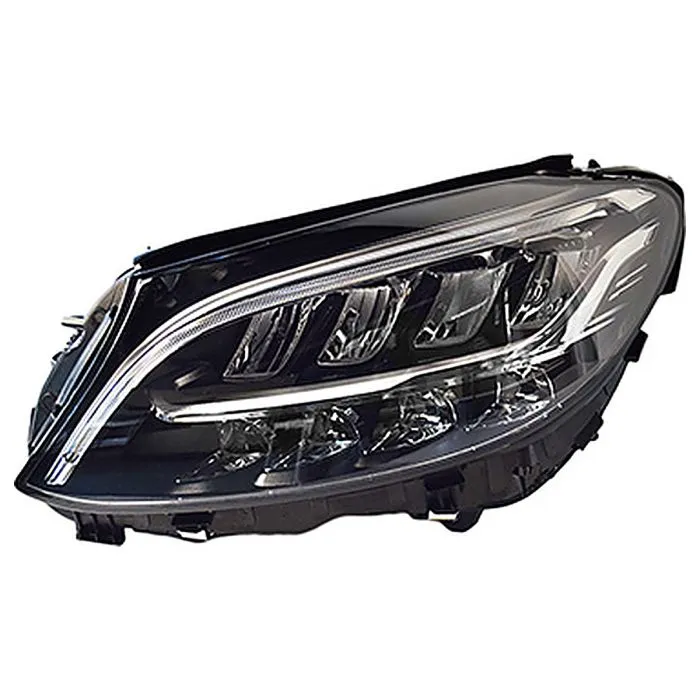 Mercedes C W205 2018-2021 Headlight Left Without Adaptive Lighting + Motor LED
