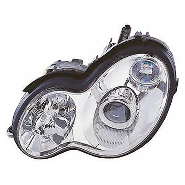 Mercedes C W203 2000-2007 Farol Esquerdo Com Pisca Transparente Xénon
