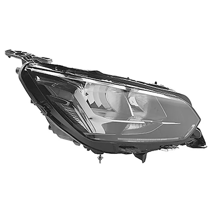 Peugeot 208 2019-2023 Farol Duplo Direito Ajuste Elétrico + Motor Com Luz Diurna H9
