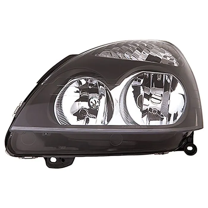 Renault Clio II 1998-2005 Farol Esquerdo Sem Motor Com Pisca Preto Zwarte Rand H1+H7