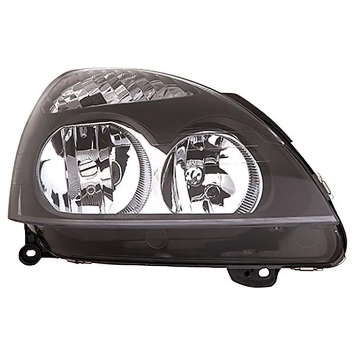 Renault Clio II 1998-2005 Farol Direito Sem Motor Com Pisca Preto Zwarte Rand H1+H7
