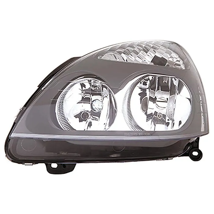 Renault Clio II/Clio Campus 2004-2012 Farol Esquerdo Sem Motor Com Pisca Grijze Rand H1+H7