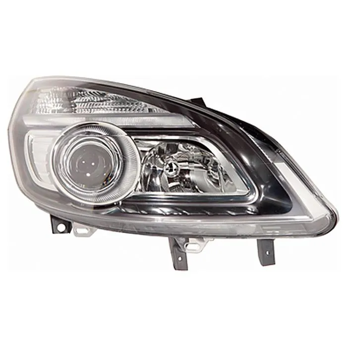 Renault Scenic 2006-2009 Farol Direito Sem Motor Ajuste Elétrico Com Pisca Preto H1+H7