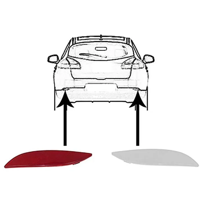 Renault Megane 2009-2015 Reflectante Izquierdo En Parachoques
