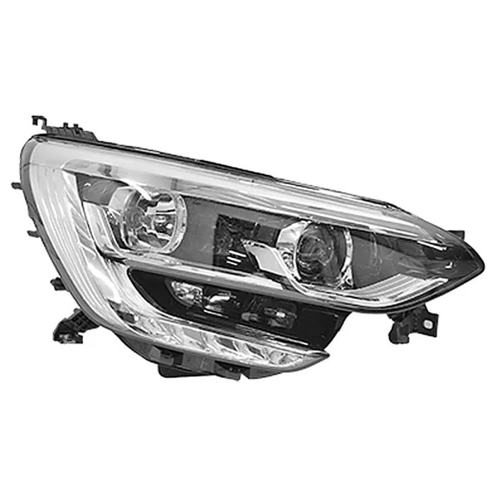 Renault Megane 5D 2016+ Farol Duplo Direito Sem Motor Ajuste Elétrico Com Luz Diurna H7 LED