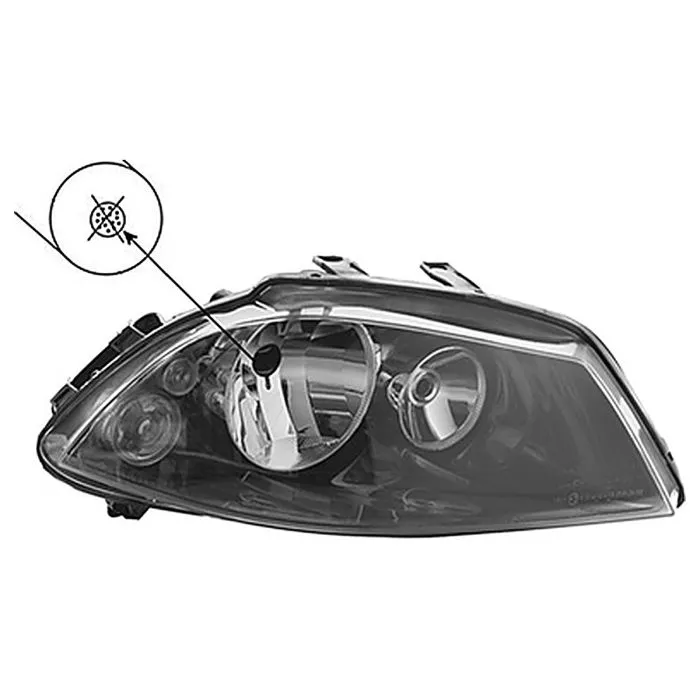 SEAT Cordoba/Ibiza 2007-2008 Farol direito Sem motor Com pisca H3+H7
