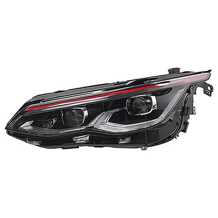 Volkswagen Golf VIII 2020-2024 Duplo Farol Frontal Esquerdo + Motor Com Iluminação Adaptativa Matrix GTI Vermelho Com Luz Diurna LED