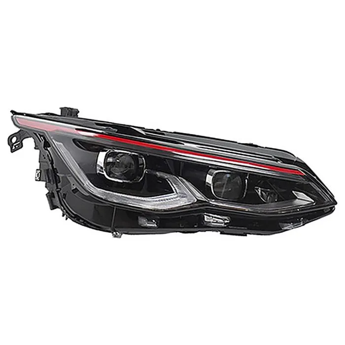 Volkswagen Golf VIII 2020-2024 Farol Direito + Motor Com Iluminação De Curva Matrix GTI Vermelho Com Luz Diurna LED