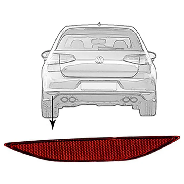 Volkswagen Golf VII 2012-2017 Reflector Links R-Line 3/5D In Bumper