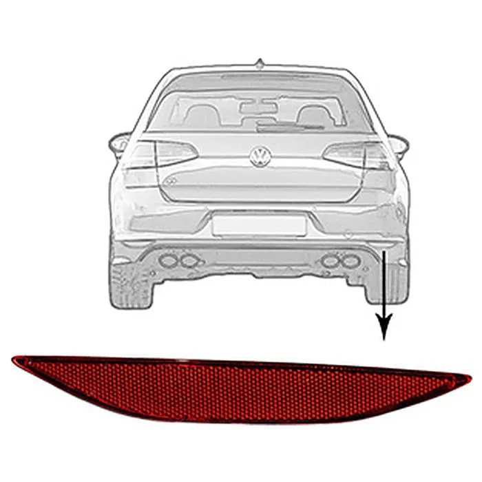 Volkswagen Golf VII 2012-2017 Refletor Direito R-Line No Para-Choques 3/5D