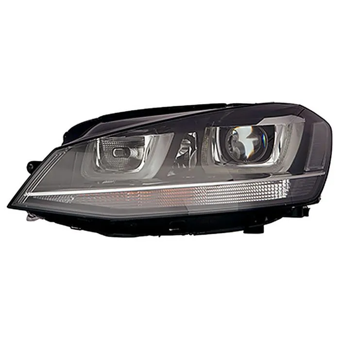 Volkswagen Golf VII 2012-2017 Farol Duplo Esquerdo Sem Motor Com Luz de Curva D3S+H7 LED Xenon