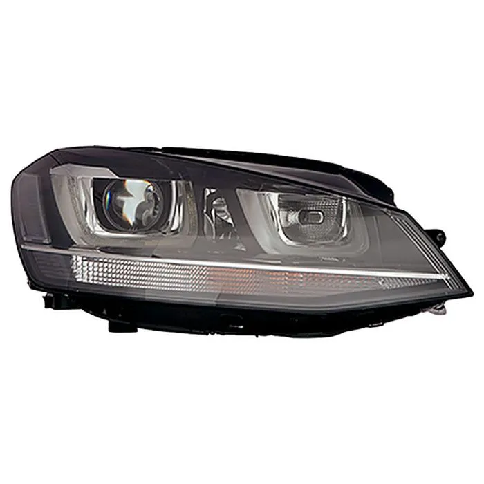 Volkswagen Golf VII 2012-2017 Dubbele Koplamp Voor Rechts Zonder Motor Met Bochtverlichting D3S+H7 LED Xenon