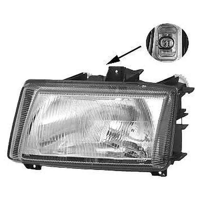 Volkswagen Caddy/Polo 2000-2003 Farol Esquerdo Regulação Manual/Elétrica Sem Motor H4