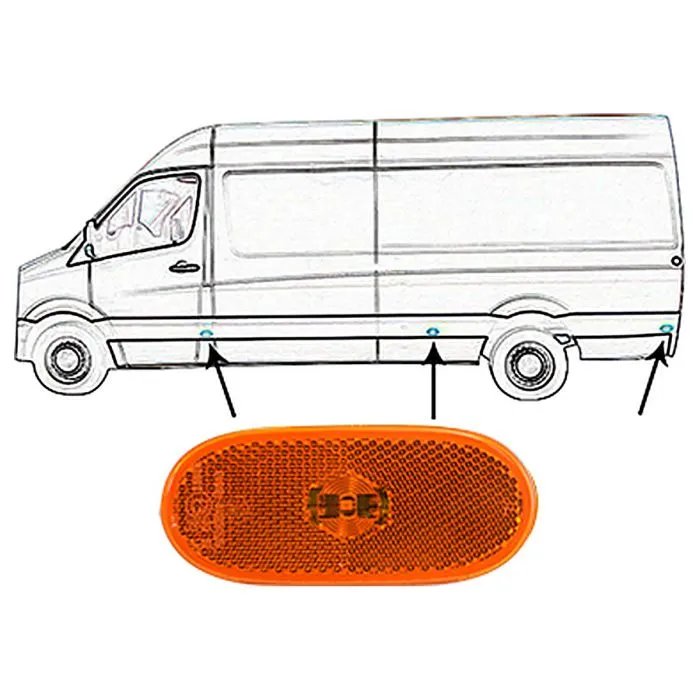 Mercedes Sprinter W906 2013-2018 Side Marker Lamp Left/Right Orange LED