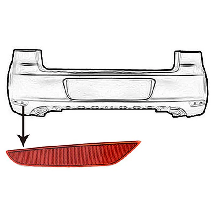 Volkswagen Golf VI 2008-2013 Refletor Esquerdo No Para-Choques