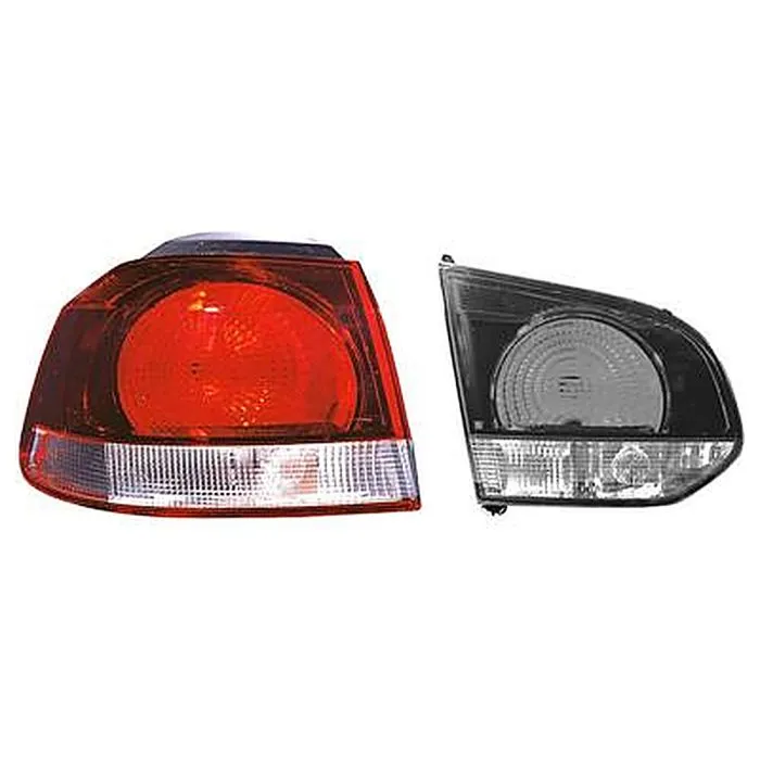 Volkswagen Golf VI 2008-2013 Rear Light Lens Left Outer Dark Red