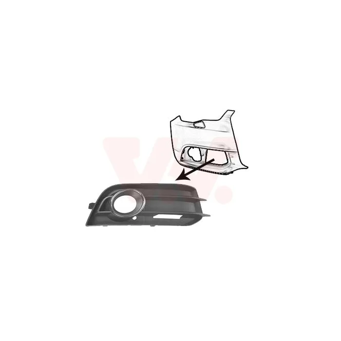 Audi A1 2010-2014 Grille Antibrouillard Droit Chromé