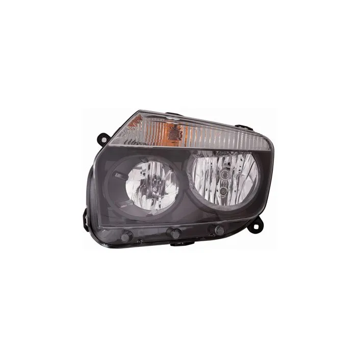 Dacia Duster 2010-2013 Schwarz Scheinwerfer Links Manuelle/Elektrische Einstellung Rauchglas H1+H7