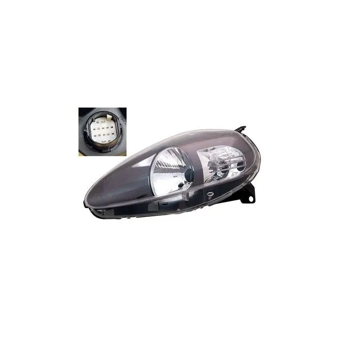 Fiat Grande Punto 2006-2008 Faro Izquierdo Con Intermitente Oscuro Ahumado H4