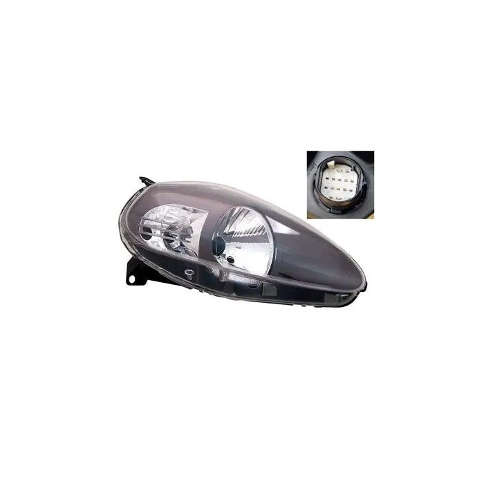 Fiat Grande Punto 2006-2008 Scheinwerfer Rechts Mit Blinker Dunkel Rauchglas H4