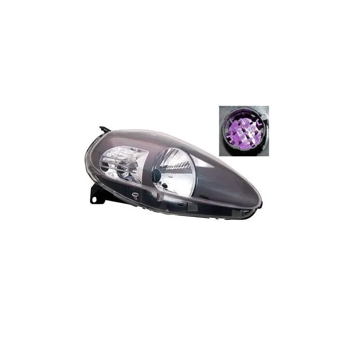 Fiat Grande Punto 2008-2012 Phare Droit Avec Clignotant Noir Fumé H4