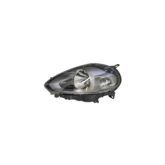 Fiat Punto + Evo Zwart Valeo 2009+ Headlight Left Electric Adjustment + Motor With Indicator Dark H4 Valeo