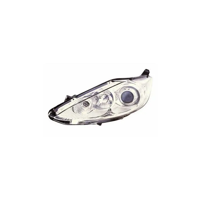 Ford Fiesta 2008-2013 Faro Cromato Sinistro Regolazione Elettrica + Motore Con Indicatore di Direzione Cromo H1+H7
