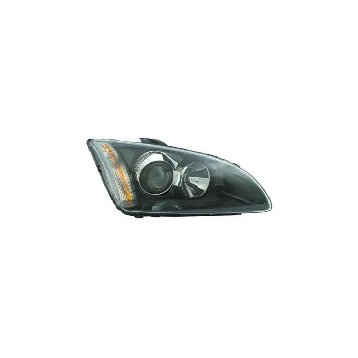 Ford Focus 2004-2008 Zwart Farol Direito Com Pisca Com Luz de Curva Zwarte Rand H1+H7