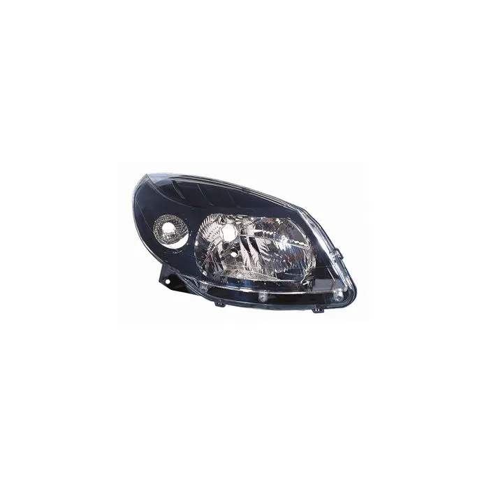 Dacia Sandero 2008-2012 Preto Farol Direito Com Pisca Vidro Fumado H4