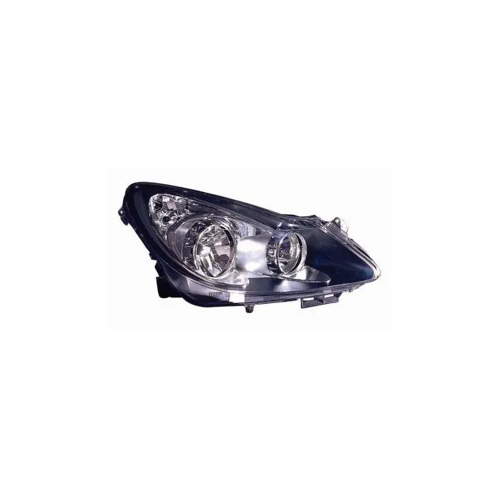 Opel Corsa D 2006-2010 Faro Destro Con Indicatore Nero H1+H7 Valeo