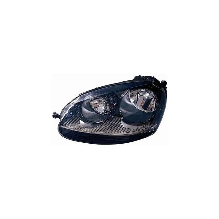 Volkswagen Golf 5 2003-2009 Farol Preto/Cromado Esquerdo