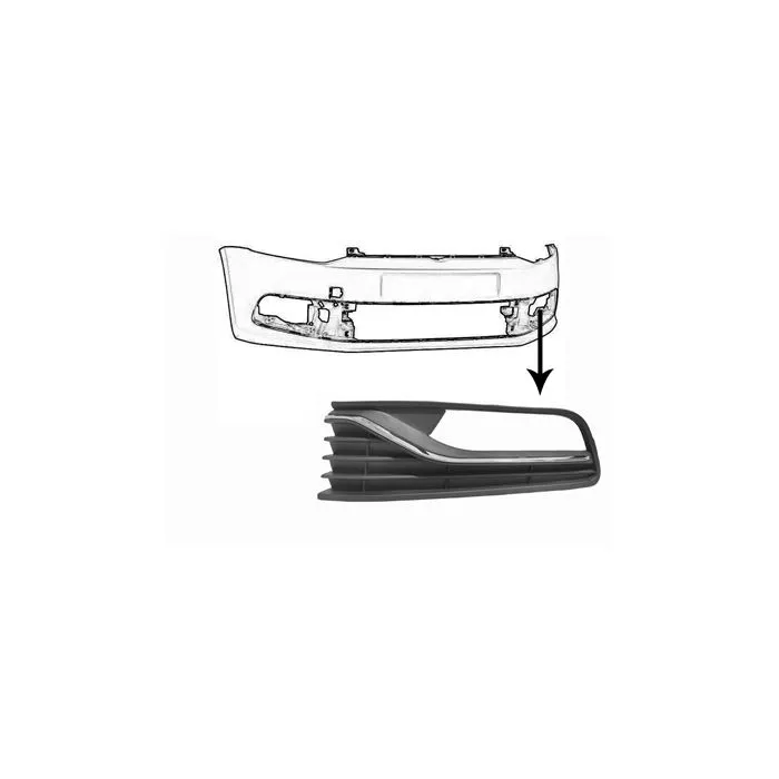 VW Polo 6C 2014+ Grelha Farol de Nevoeiro Cromada Esquerdo