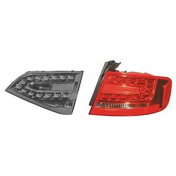 Audi A4 2008-2012 Vidro de Farolim Traseiro Direito Exterior Sedan LED
