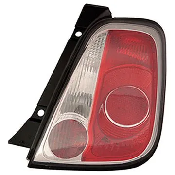 Fiat 500 2007-2015 Rear Light Right Not Coupé/Cabrio Without Electrical Part Frame Black Coupé Cabrio