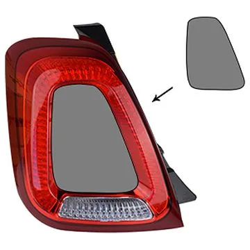 Fiat 500 2015-2024 Rear Light Left Without Coupé/Cabrio Trim Strip