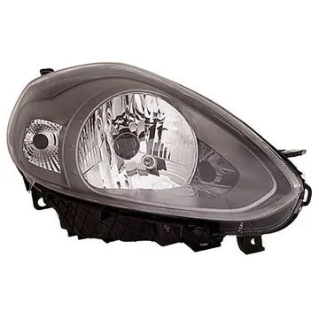 Fiat Punto Evo/Punto 2009+ Faro Destro Regolazione Elettrica + Motore Con Indicatore Nero H4