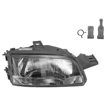 Fiat Punto -1999 Headlight Right Manual/Electric Adjustment Without Motor H4 Hella